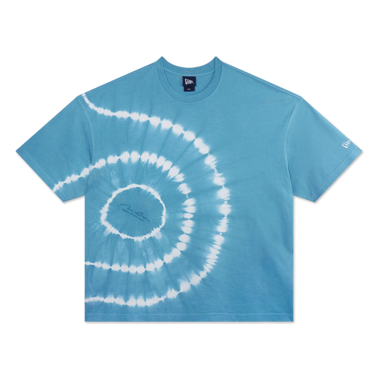 New Era Basic Tie Dyed Blue Foam Oversized Short Sleeve T-Shirt