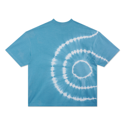 New Era Basic Tie Dyed Blue Foam Oversized Short Sleeve T-Shirt