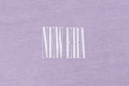 New Era 90S Vibe Washed Soft Lavender Oversized Short Sleeve T-Shirt