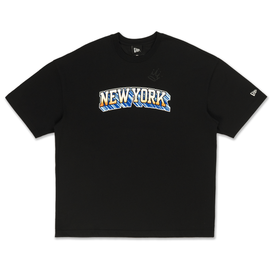 New York Knicks League Mix Black Oversized Short Sleeve T-Shirt
