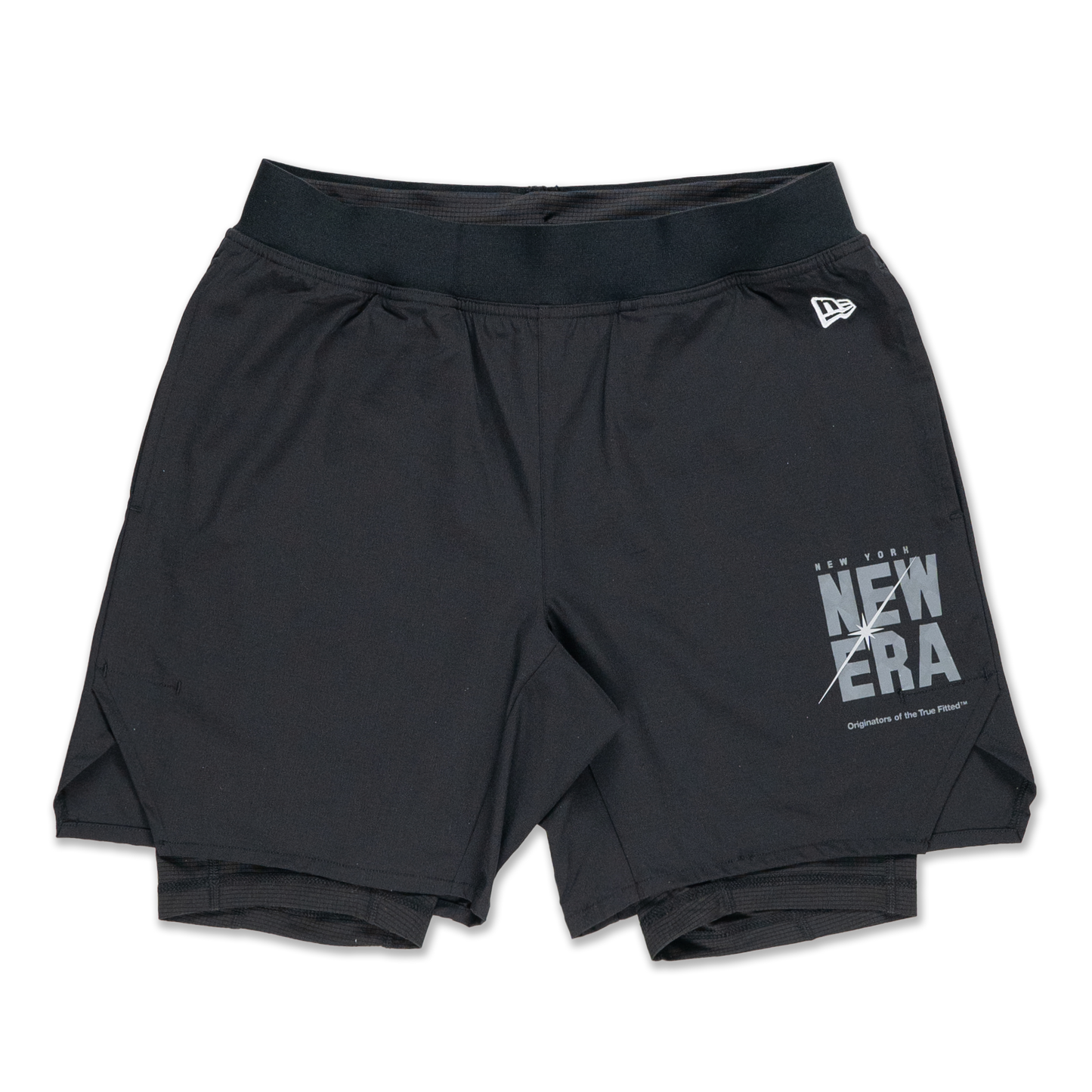 New Era Trail Runner Black Layered Shorts