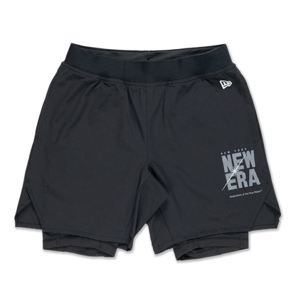New Era Trail Runner Black Layered Shorts