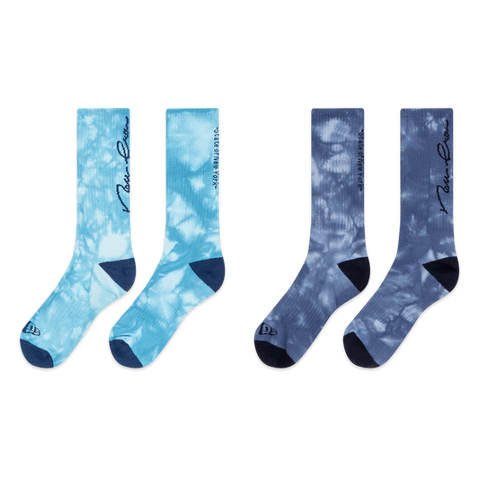 New Era Basic 2 Pack Blue Foam and Muted Indigo Socks