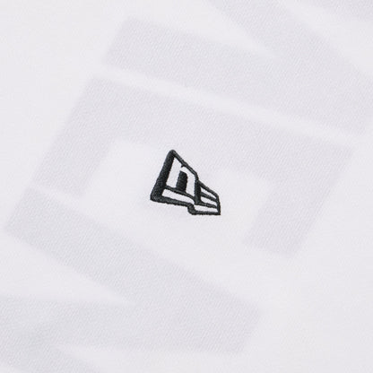 New Era Vertical Logo White Long Sleeve Tech T-Shirt