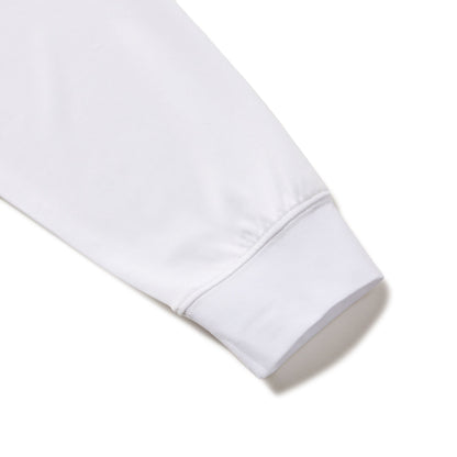 New Era Vertical Logo White Long Sleeve Tech T-Shirt