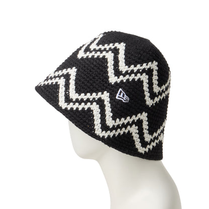 Crochet Black Knit Bucket