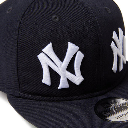 9FIFTY Soft Buckram New York Yankees Cooperstown MLB Double Logo Navy Snapback