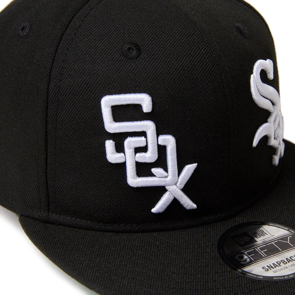 9FIFTY Soft Buckram Chicago White Sox Cooperstown MLB Double Logo Black Snapback