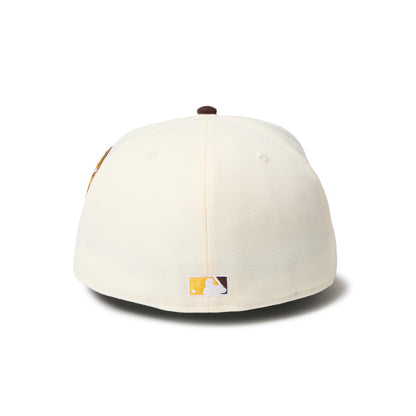 59FIFTY San Diego Padres Cooperstown MLB 2-Tone Wine Cork Burnt Wood Visor Fitted
