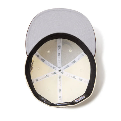 59FIFTY Florida Marlins Cooperstown Cold Brew Ivory Burnt Wood Fitted