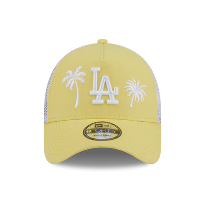 9FORTY A-Frame Trucker Los Angeles Dodgers Resort Baby Yellow Snapback