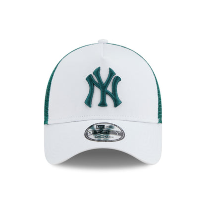 9FORTY A-Frame Trucker New York Yankees Color Era Silver Snow Green Snapback