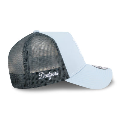 9FORTY A-Frame Trucker Los Angeles Dodgers Color Era Soft Blue Navy Gray Snapback