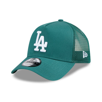 9FORTY A-Frame Trucker Los Angeles Dodgers Color Era Pine Needle Green Snapback