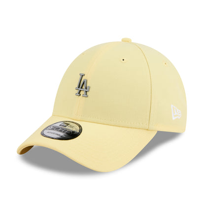9FORTY Los Angeles Dodgers Mini Rough Metal Badge Baby Yellow Adjustable