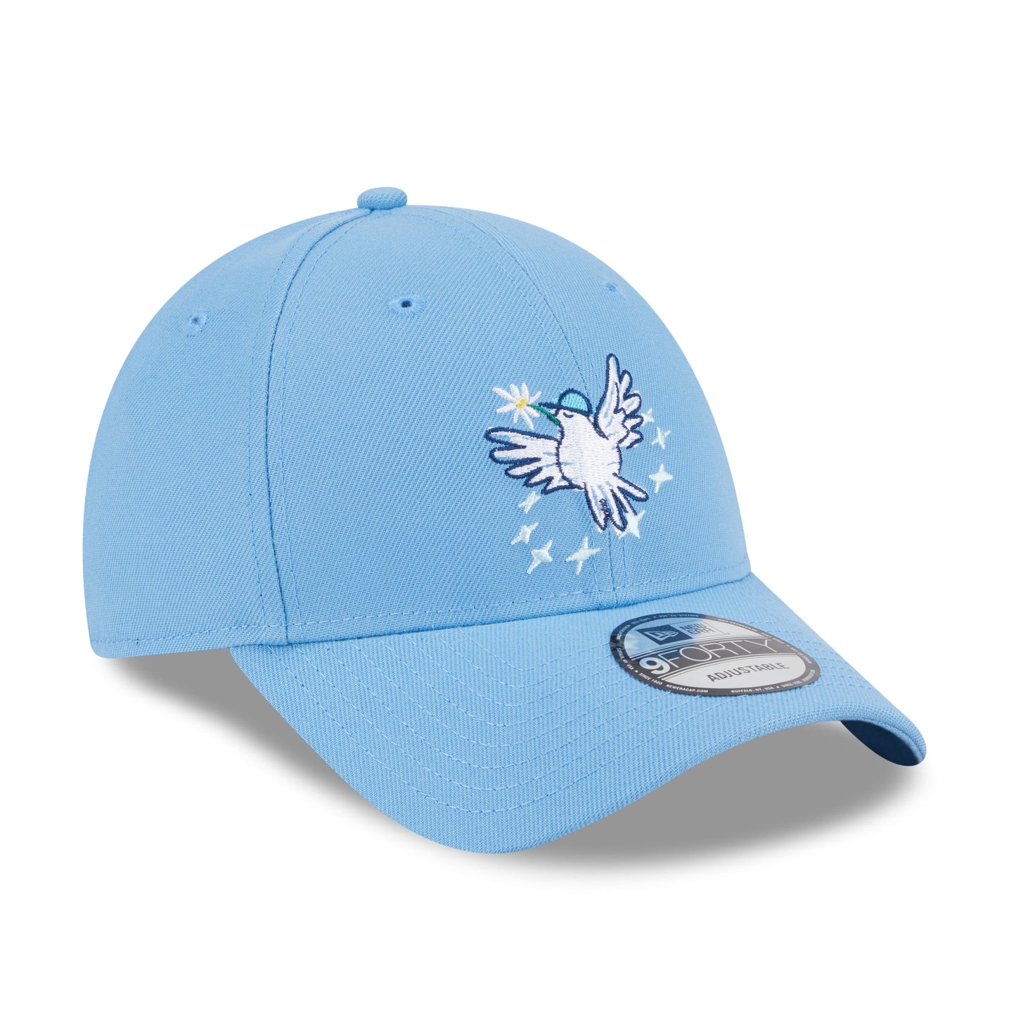 9FORTY Earth Day Peace Logo Sky Blue Adjustable