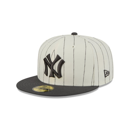 59FIFTY New York Yankees Stripes Chrome White Fitted