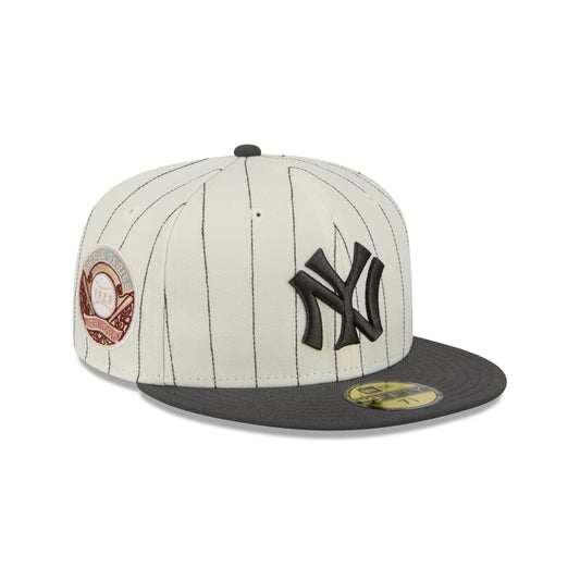59FIFTY New York Yankees Stripes Chrome White Fitted