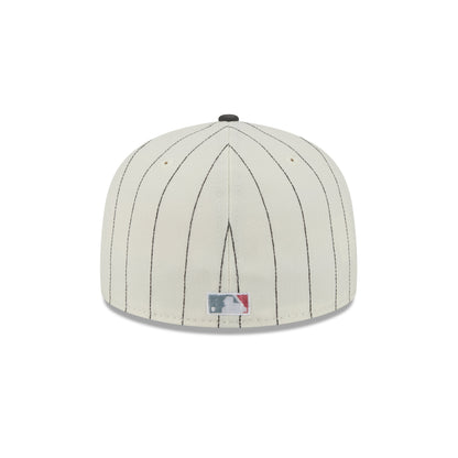 59FIFTY New York Yankees Stripes Chrome White Fitted