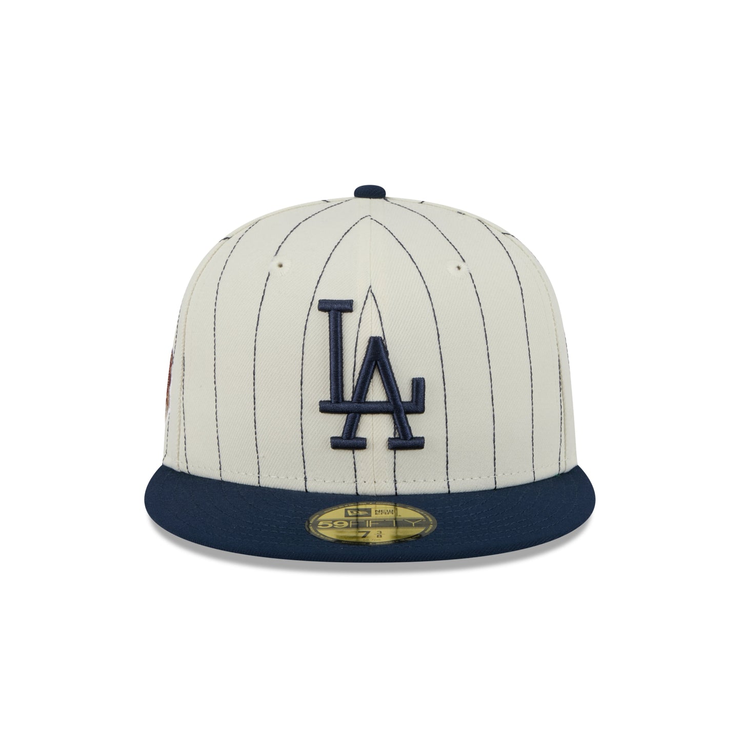 59FIFTY Los Angeles Dodgers Stripes Chrome White Fitted