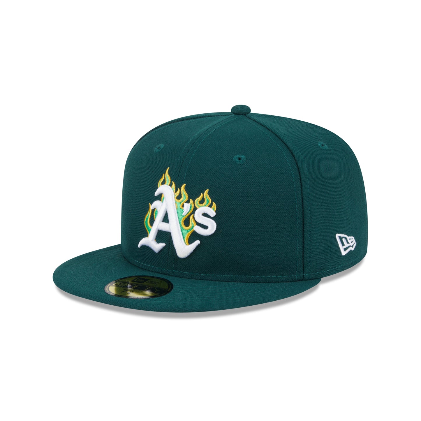 59FIFTY Oakland Athletics Fire Pack Dark Green Fitted
