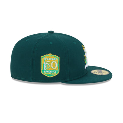 59FIFTY Oakland Athletics Fire Pack Dark Green Fitted