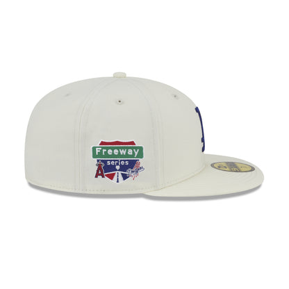 59FIFTY Los Angeles Dodgers City Series Chrome White Fitted
