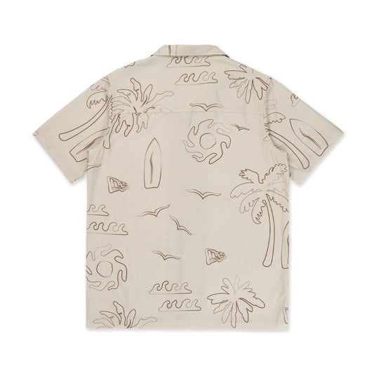 New Era Resort Vintage Stone Woven Shirt