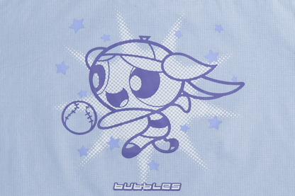 New Era x The Powerpuff Girls Women Blue American Football Crop Jersey