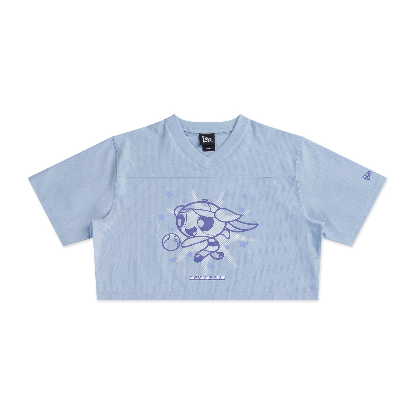 New Era x The Powerpuff Girls Women Blue American Football Crop Jersey