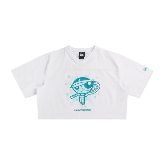 New Era x The Powerpuff Girls Women White American Football Crop Jersey