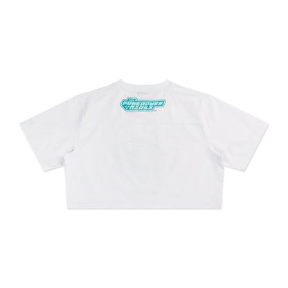 New Era x The Powerpuff Girls Women White American Football Crop Jersey