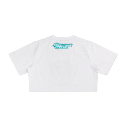 New Era x The Powerpuff Girls Women White American Football Crop Jersey