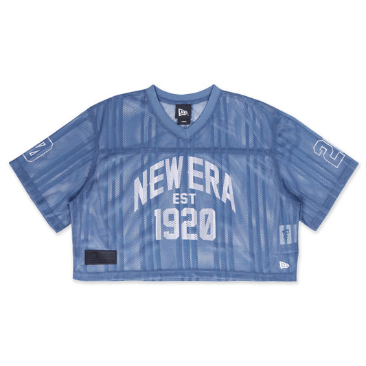 New Era Women 1920 Wordmark Street Archived Oceanside Blue American Football Crop Jersey