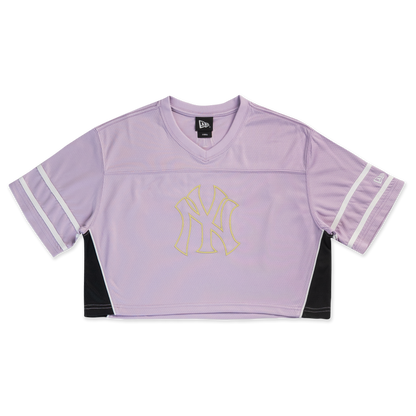 Women New York Yankees Jelly Pastel Lilac Cropped American Football Jersey