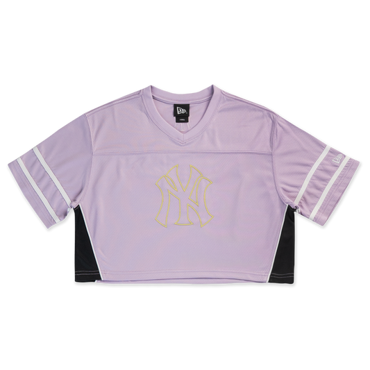 Women New York Yankees Jelly Pastel Lilac Cropped American Football Jersey
