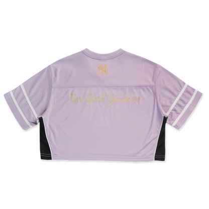 Women New York Yankees Jelly Pastel Lilac Cropped American Football Jersey