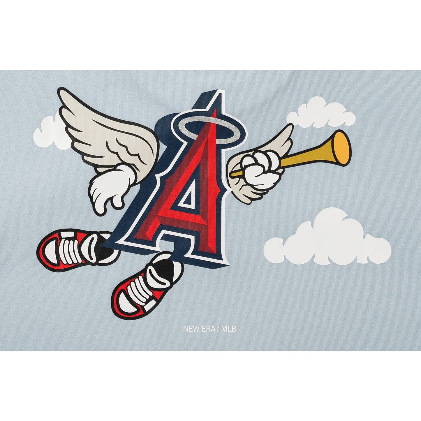 Los Angeles Angels MLB Cartoon Soft Blue Short Sleeve T-Shirt