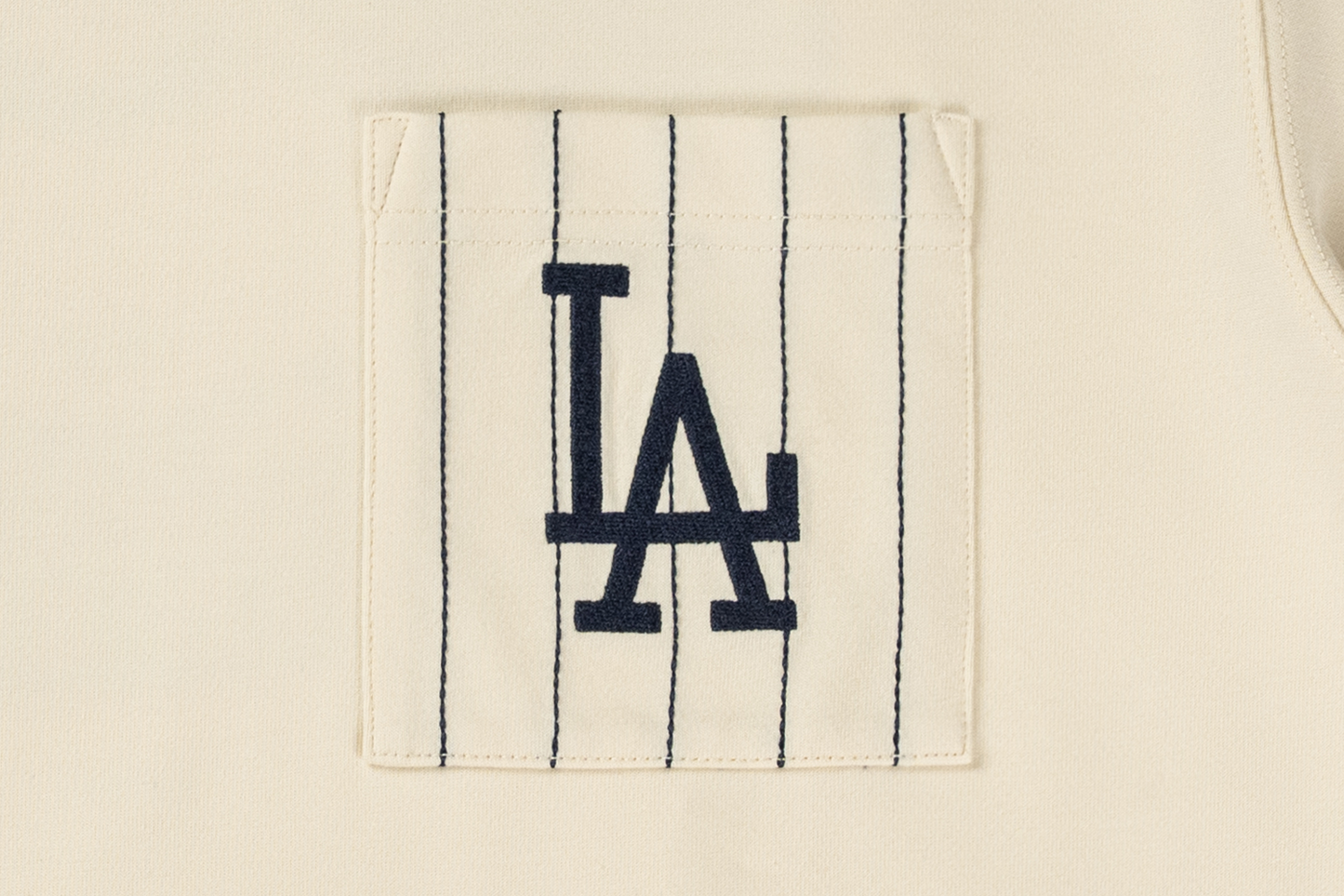 Los Angeles Dodgers Stripes Chrome White Short Sleeve T-Shirt