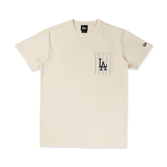 Los Angeles Dodgers Stripes Chrome White Short Sleeve T-Shirt