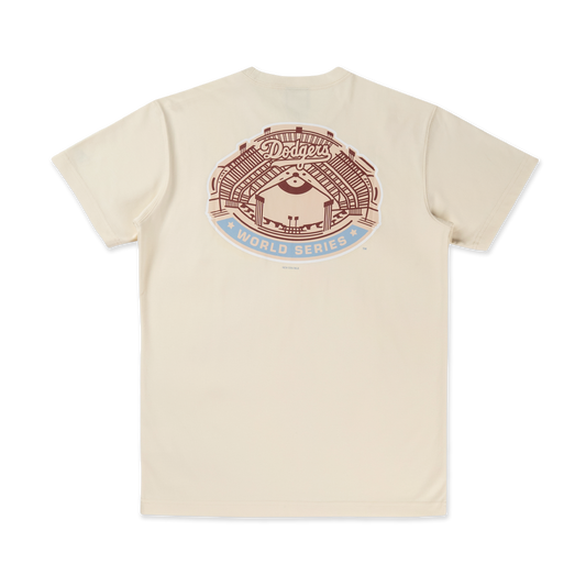 Los Angeles Dodgers Stripes Chrome White Short Sleeve T-Shirt