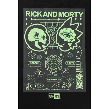 New Era x Rick and Morty Black Oversized Short Sleeve T-Shirt