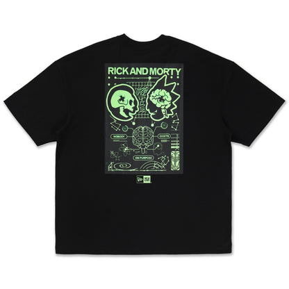 New Era x Rick and Morty Black Oversized Short Sleeve T-Shirt