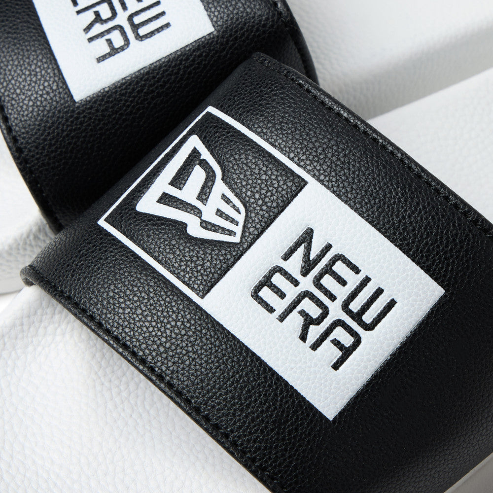 New Era Flag Logo White Black Slides