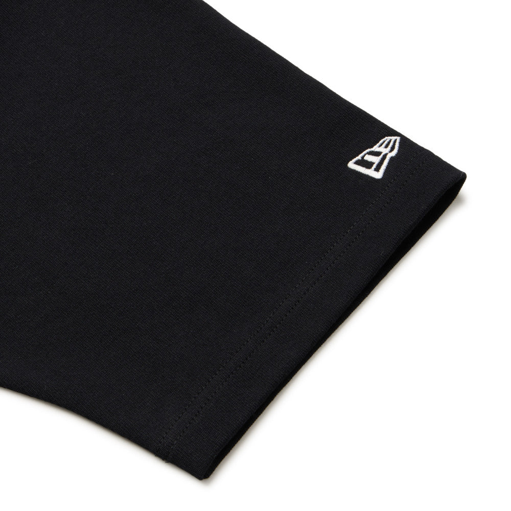 New Era Stripe Black Oversized Short Sleeve Rugby Shirt