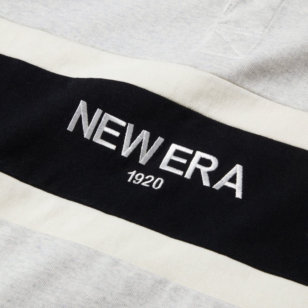 New Era Stripe Gray Oversized Short Sleeve Rugby Shirt