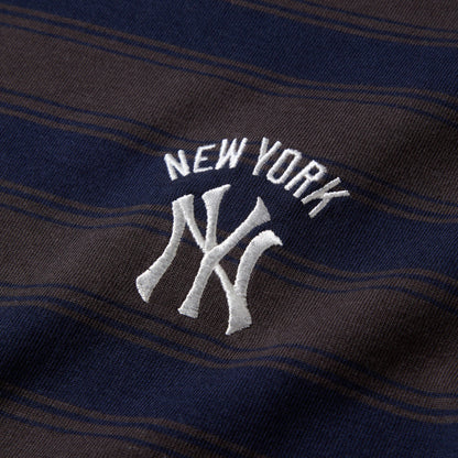 New York Yankees Border Navy Oversized Short Sleeve T-Shirt