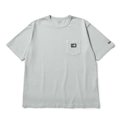 New Era Garment Dyed Box Logo Woven Patch Gray Short Sleeve T-Shirt