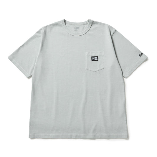 New Era Garment Dyed Box Logo Woven Patch Gray Short Sleeve T-Shirt