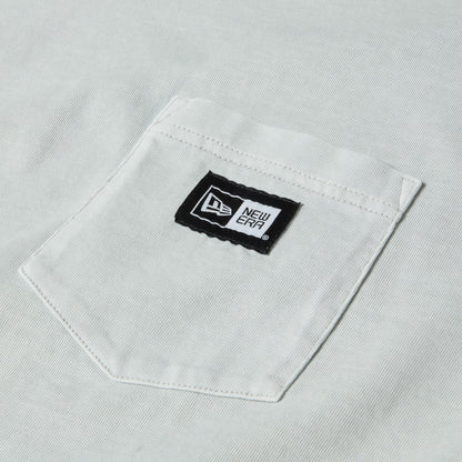 New Era Garment Dyed Box Logo Woven Patch Gray Short Sleeve T-Shirt